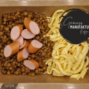 Linsen mit Spätzle & Saiten TK