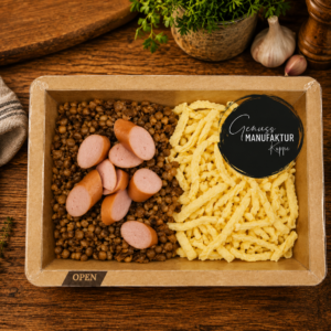 Linsen mit Spätzle & Saiten TK