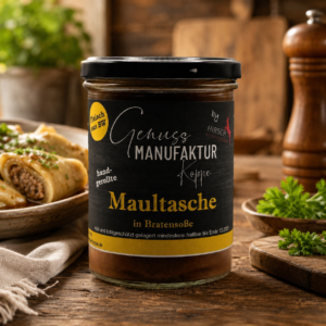 Maultasche in Bratensoße